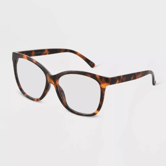 Universal Thread Women's Cateye Blue Light Filtering Glasses-Brown - Picture 2 of 2